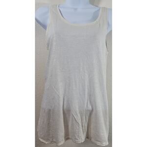 Banana Republic Cream Gold Malibu Tee Tank Medium Lightweight Soft Stretchy